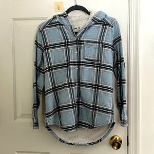 Abercrombie Kids Fleece Lined Plaid Button Down size 15/16